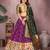 Pansy Purple Jacquard Silk Zari Weaving Designer Stitched Paithani Lehenga for women
