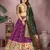 Pansy Purple Jacquard Silk Zari Weaving Designer Stitched Paithani Lehenga for women