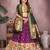 Pansy Purple Jacquard Silk Zari Weaving Designer Stitched Paithani Lehenga for women