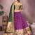 Pansy Purple Jacquard Silk Zari Weaving Designer Stitched Paithani Lehenga for women