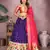 Violet Jacquard Silk Zari Weaving Designer Stitched Paithani Lehenga for women