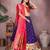 Violet Jacquard Silk Zari Weaving Designer Stitched Paithani Lehenga for women