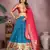Deep Blue Jacquard Silk Zari Weaving Designer Stitched Paithani Lehenga for women