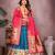 Deep Blue Jacquard Silk Zari Weaving Designer Stitched Paithani Lehenga for women