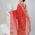 Elegant red patli pallu tant saree with golden border