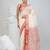 Elegant off white patli pallu tant saree with golden border