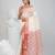 Elegant off white patli pallu tant saree with golden border
