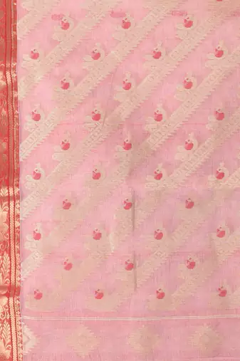 Elegant off white patli pallu tant saree with golden border