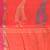 Vibrant orange tant saree with leaf borders