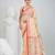 Elegant cream & red handwoven tant cotton saree with floral motifs