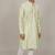Handcrafted cotton kurta pajama set for men     pista green