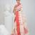 Elegant off white & red handwoven tant cotton saree with traditional motifs