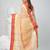 Stylish beige tant saree with red and gold border
