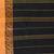 Classic black and mustard striped tant saree with intricate borders