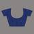 Elegant navy blue linen saree with floral embroidery
