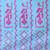 Sky blue cotton saree with traditional woven patterns and tassel border