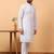 Blue chikankari embroidery cotton kurta with silk churidar pajama
