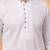 Blue chikankari embroidery cotton kurta with silk churidar pajama
