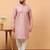 Blue chikankari embroidery cotton kurta with silk churidar pajama by treemoda