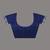 Navy blue cotton saree with traditional woven patterns and tassel border