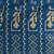 Sapphire blue cotton saree with traditional woven patterns and tassel border