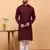 Maroon chikankari embroidery cotton kurta with aligarh pajama by treemoda