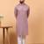 lavender chikankari embroidery cotton kurta with aligarh pajama