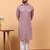 lavender chikankari embroidery cotton kurta with aligarh pajama