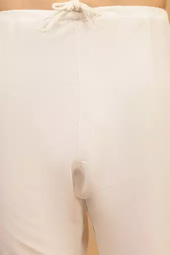 lavender chikankari embroidery cotton kurta with aligarh pajama