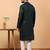 green chikankari embroidery cotton kurta  with aligarh pajama