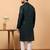 green chikankari embroidery cotton kurta  with aligarh pajama