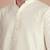 Art silk cream kurta pyjama set with silk thread embroidered by treemoda
