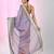 Elegant blue tissue saree with contrasting golden border