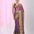 Elegant purple tissue saree with contrasting golden border