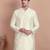 Art silk cream kurta with silk thread embroidered