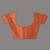 Orange tissue saree with ethnic motifs and golden border