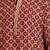 Elegant maroon kurta with yellow thread embroidered geometric pattern & embellished neckline
