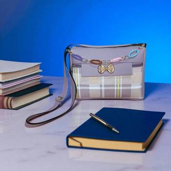  Stylish Plaid & Bow Crossbody Bag 1