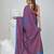 Elegant blue silk blend kantha stitch saree with red floral thread work