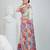 Elegant pistachio green and pink silk blend kantha stitch saree with floral motif