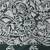 Dark green silk blend kantha stitch saree with white leaf & floral thread work
