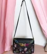 Elegant Floral & Bow Crossbody Bag