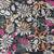 Charcoal silk blend kantha stitch saree with multicolor thread work