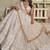 off white butterfly net thread sequence lehenga choli