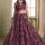 wine butterfly net thread sequence lehenga choli