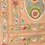 Beige silk blend kantha stitch saree with multicolor thread work
