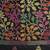 Black silk blend kantha stitch saree with multicolor thread work