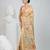 Beige silk blend kantha stitch saree with multicolor thread work