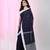 Dark purple cotton saree with white border and woven patterns