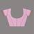 Dusky pink cotton saree with intricate striped border and tassels